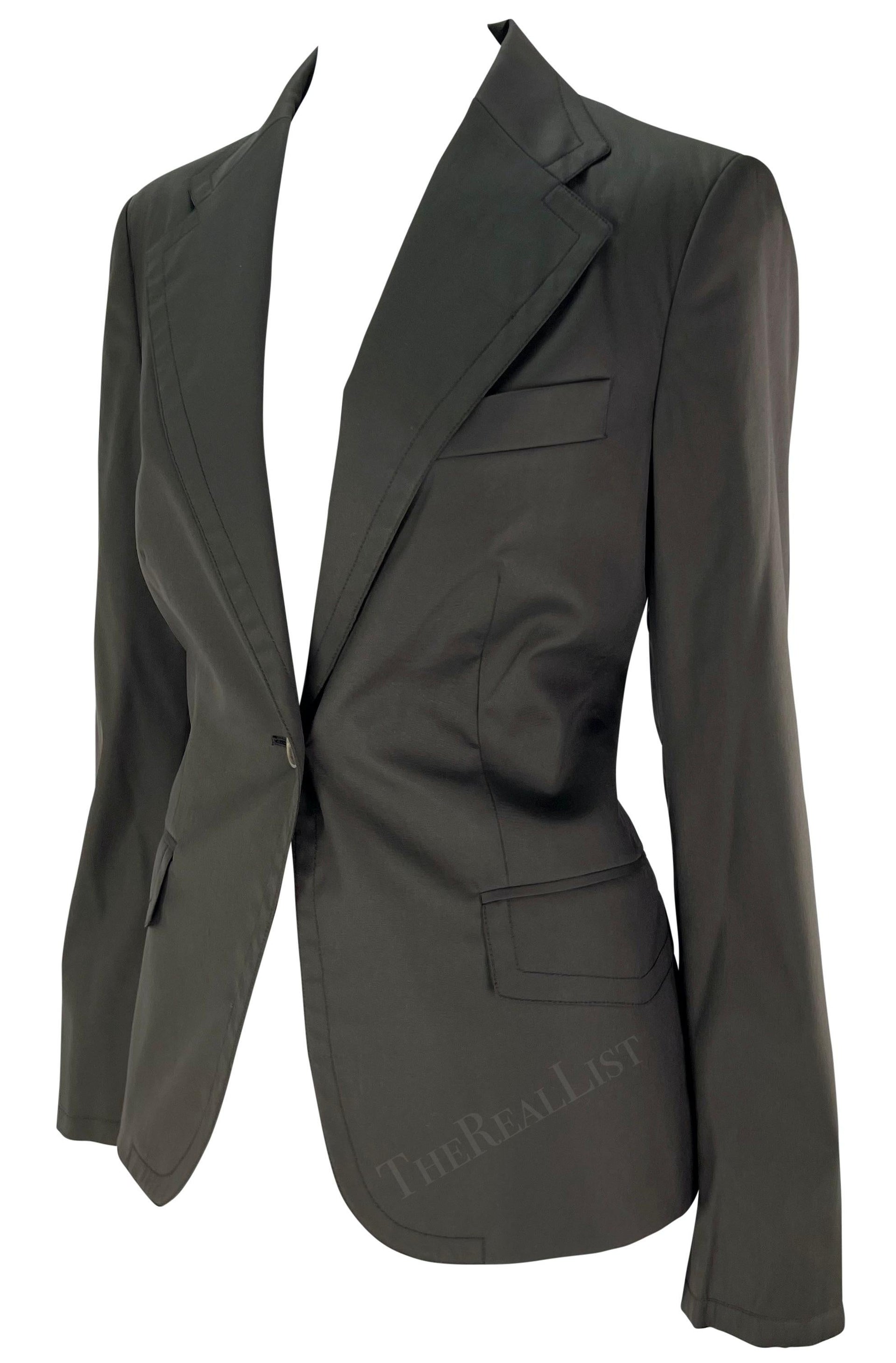 F/W 2003 Gucci by Tom Ford Dark Green Blazer