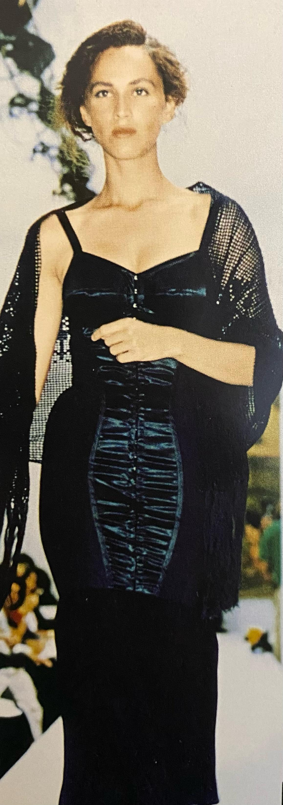 S/S 2003 Dolce & Gabbana 'Sex & Love' Sheer Bustier Satin Panel Corset Dress