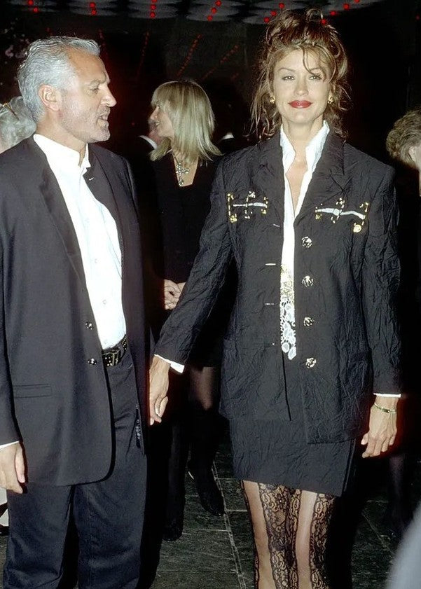 S/S 1994 Gianni Versace Couture Medusa Safety Pin Blazer Runway