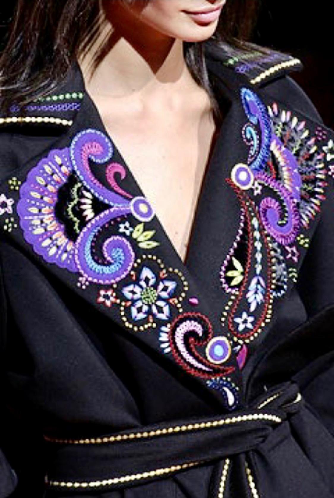 F/W 2002 Gianni Versace by Donatella Rhinestone Embroidered Velvet Mini Bag