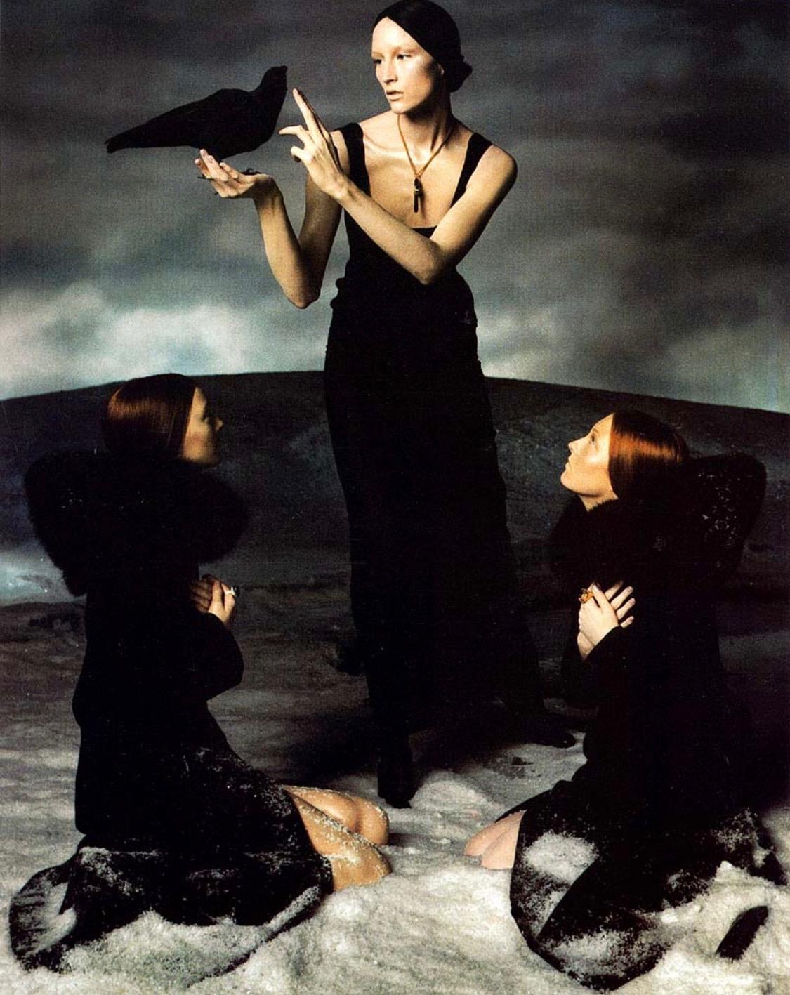 NWT F/W 1998 Gianni Versace by Donatella Black Rhinestone Side Slit Medusa Gown