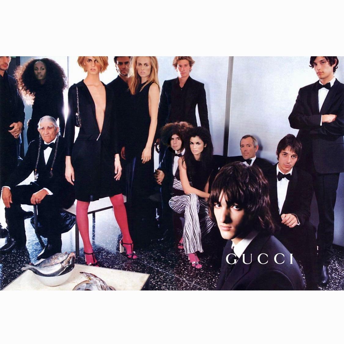 S/S 2000 Gucci by Tom Ford Heavily Beaded Striped Pants Black White Grey Runway