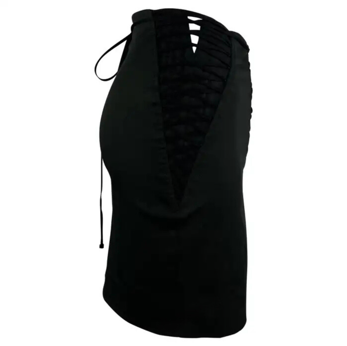 S/S 2002 Dolce & Gabbana Black Lace Up Corset-Style Mini Skirt