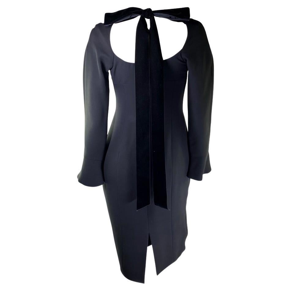 F/W 2001 Yves Saint Laurent by Tom Ford Velvet Ribbon Dress
