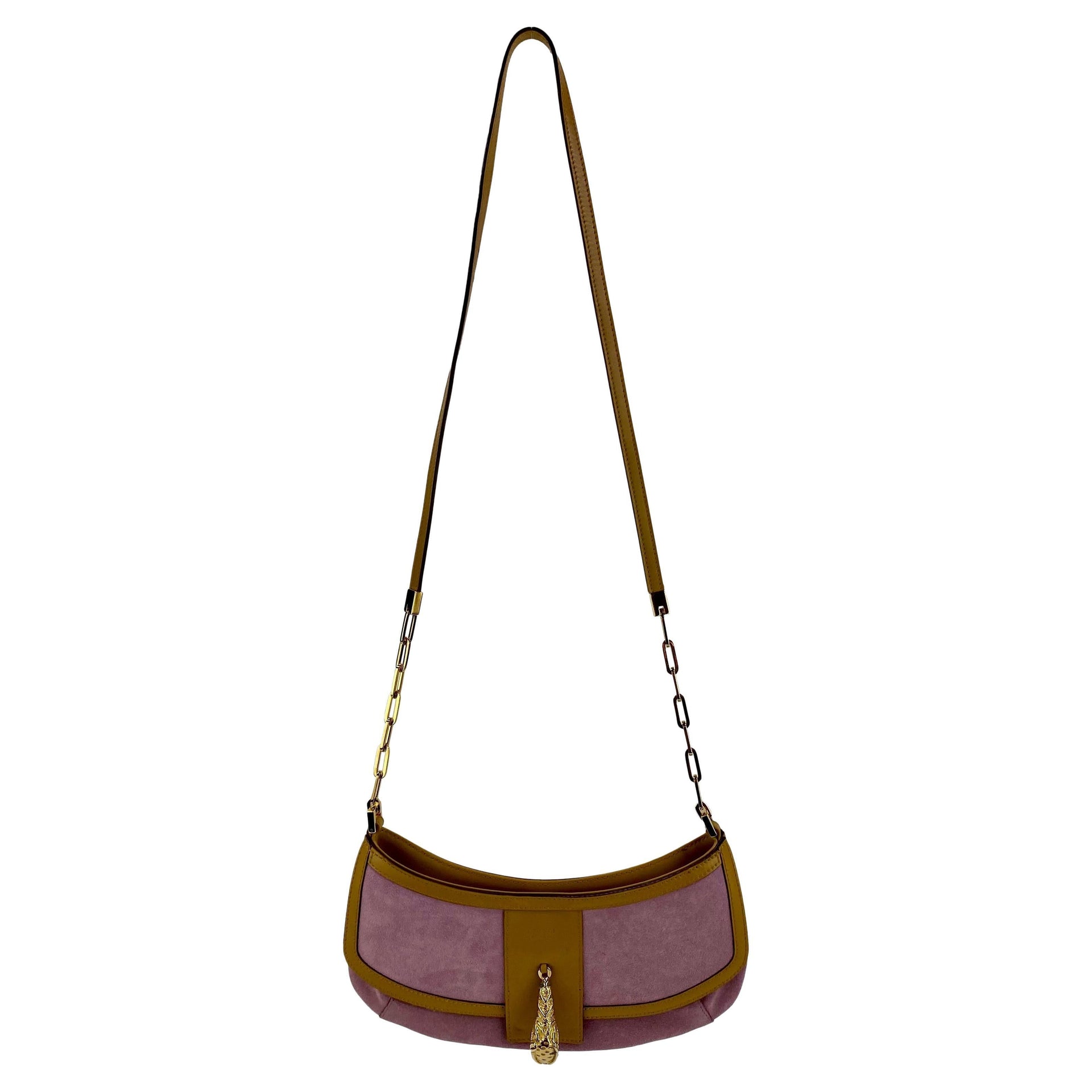 F/W 2000 Gucci by Tom Ford Pink Suede Dionysus Tiger Crossbody Bag