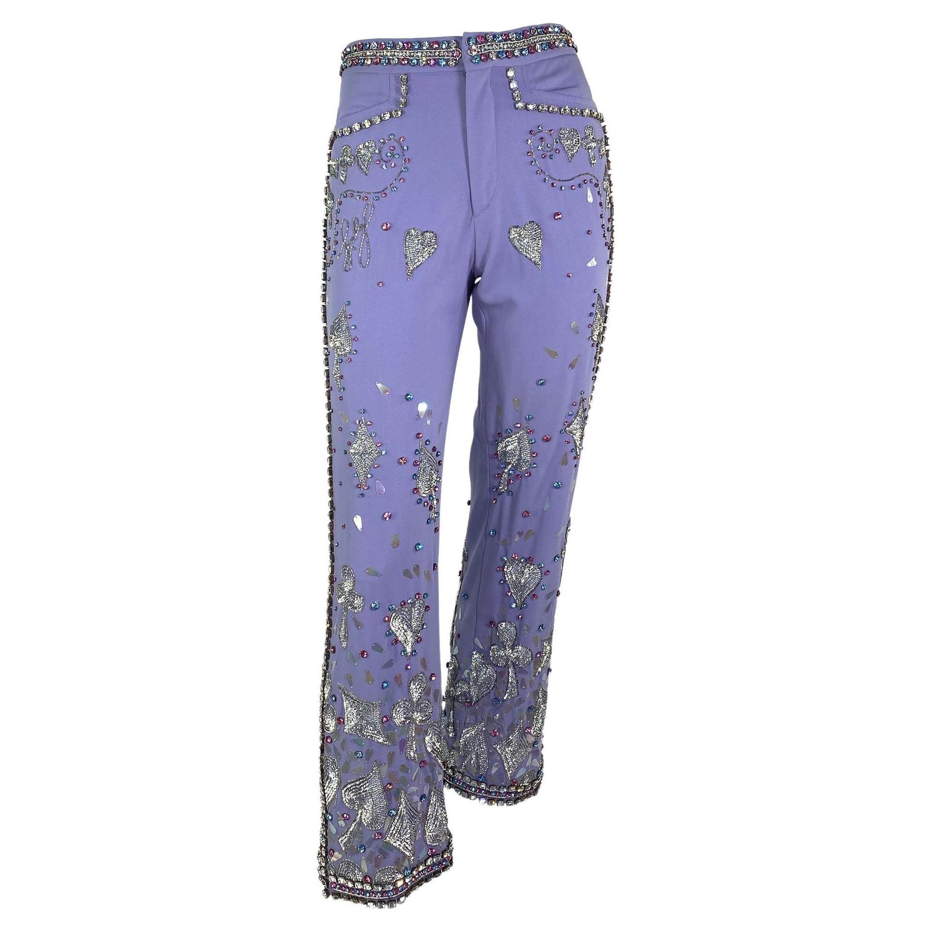 S/S 1999 Gucci by Tom Ford Madonna Runway Lucky Rhinestone Museum Pants Y2K