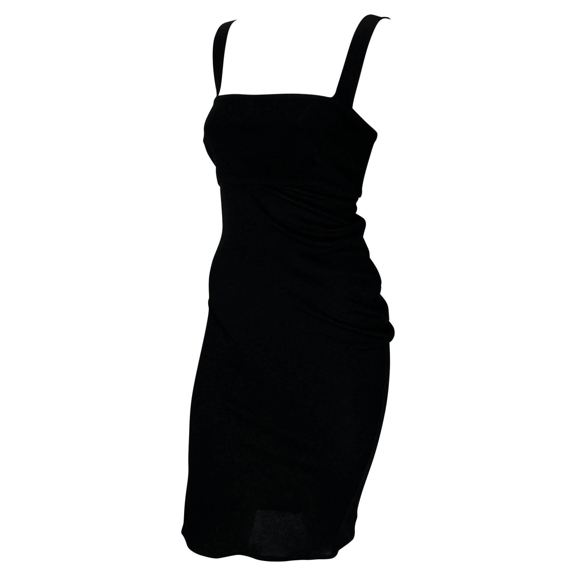 F/W 1997 Gianni Versace Couture Asymmetric Little Black Mini Dress