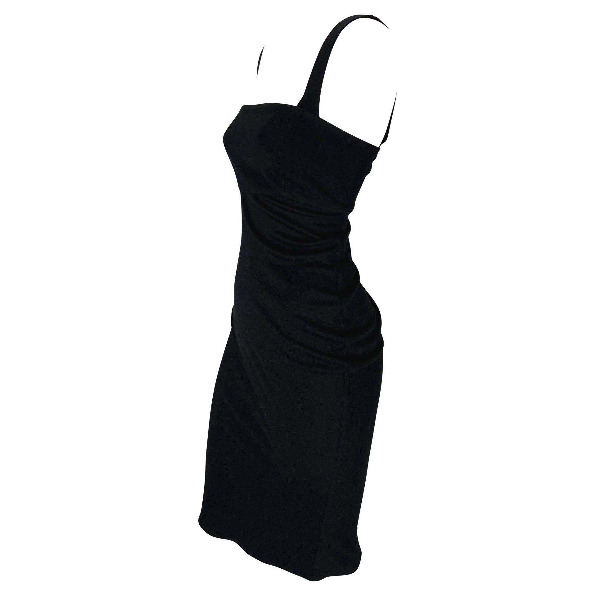 F/W 1997 Gianni Versace Couture Asymmetric Little Black Mini Dress