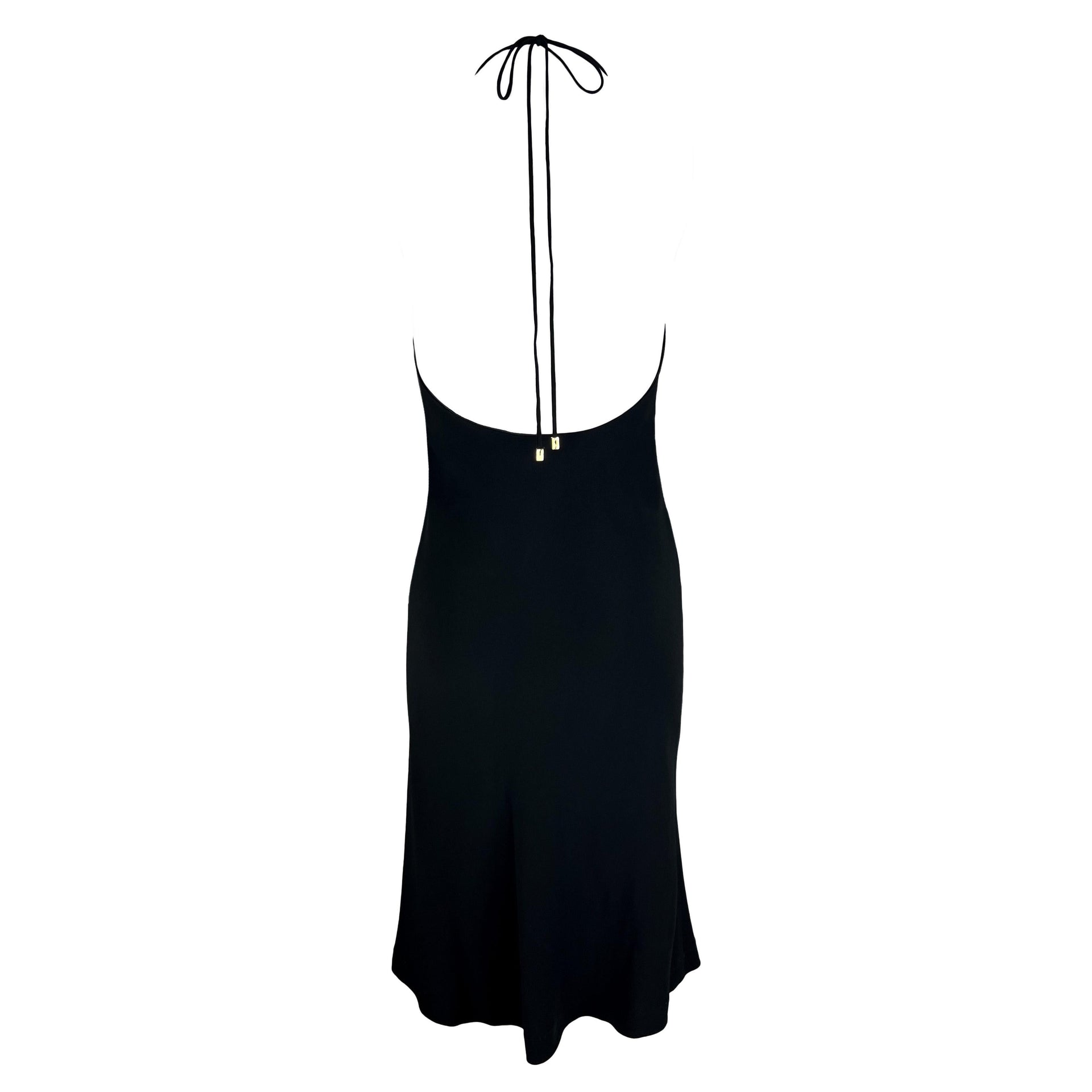 S/S 1997 Gucci by Tom Ford Black Halter Neck Mini Dress