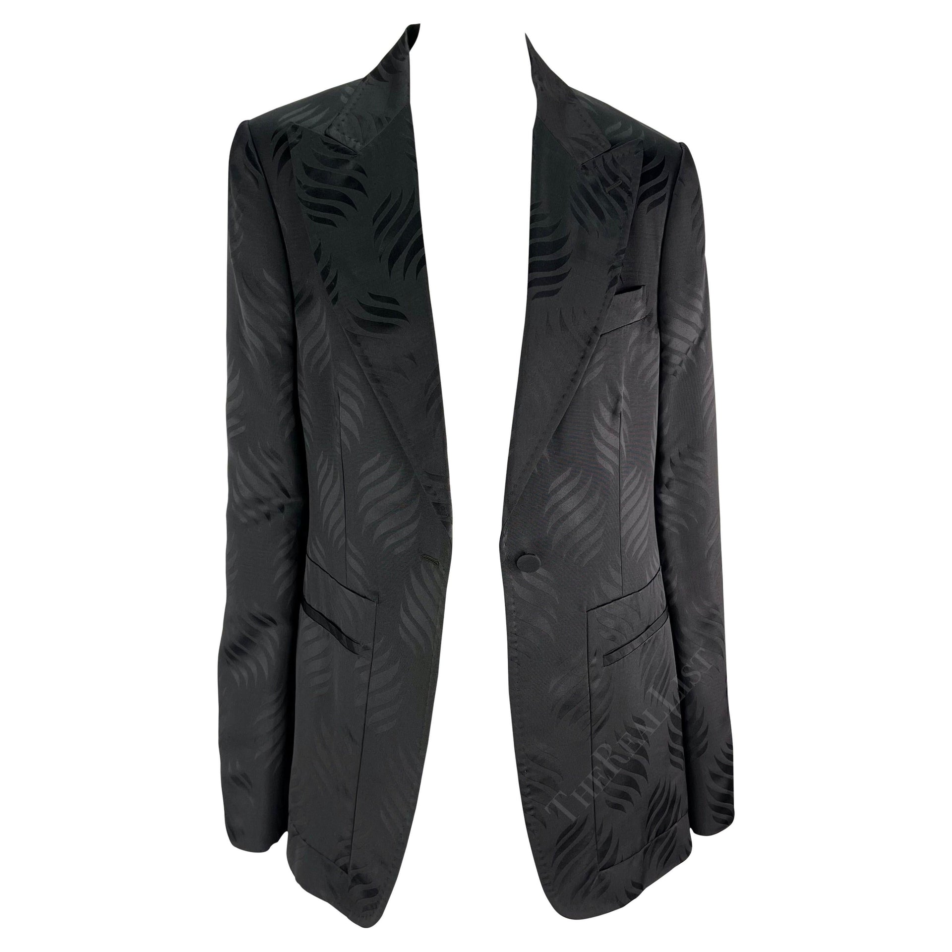 F/W 2002 Gucci by Tom Ford Runway Purple Silk Jacquard Blazer
