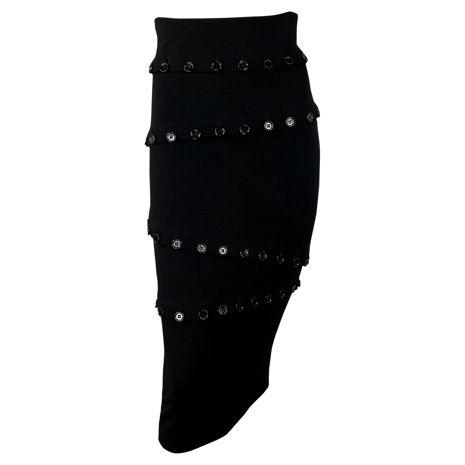 F/W 2003 Dolce & Gabbana Button Transformable Bodycon Skirt