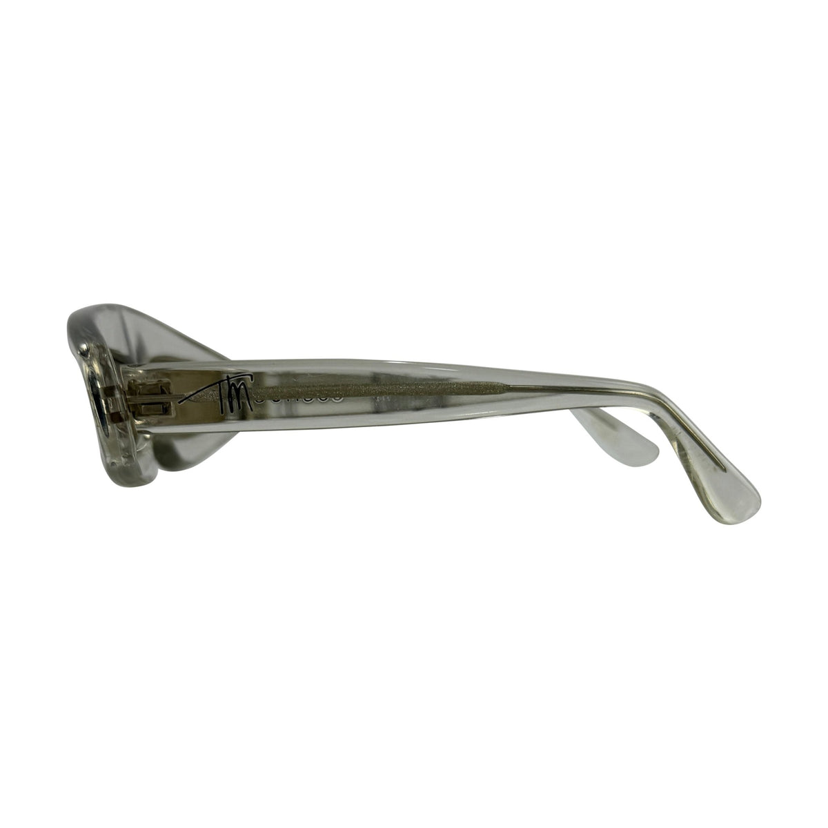 1979 Thierry Mugler Clear Shield Acrylic Amber Tinted Sunglasses - RealList