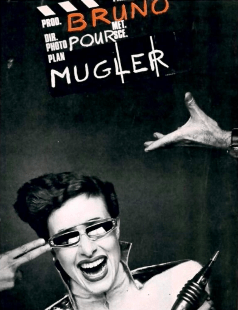 1979 Thierry Mugler Clear Shield Acrylic Amber Tinted Sunglasses - RealList