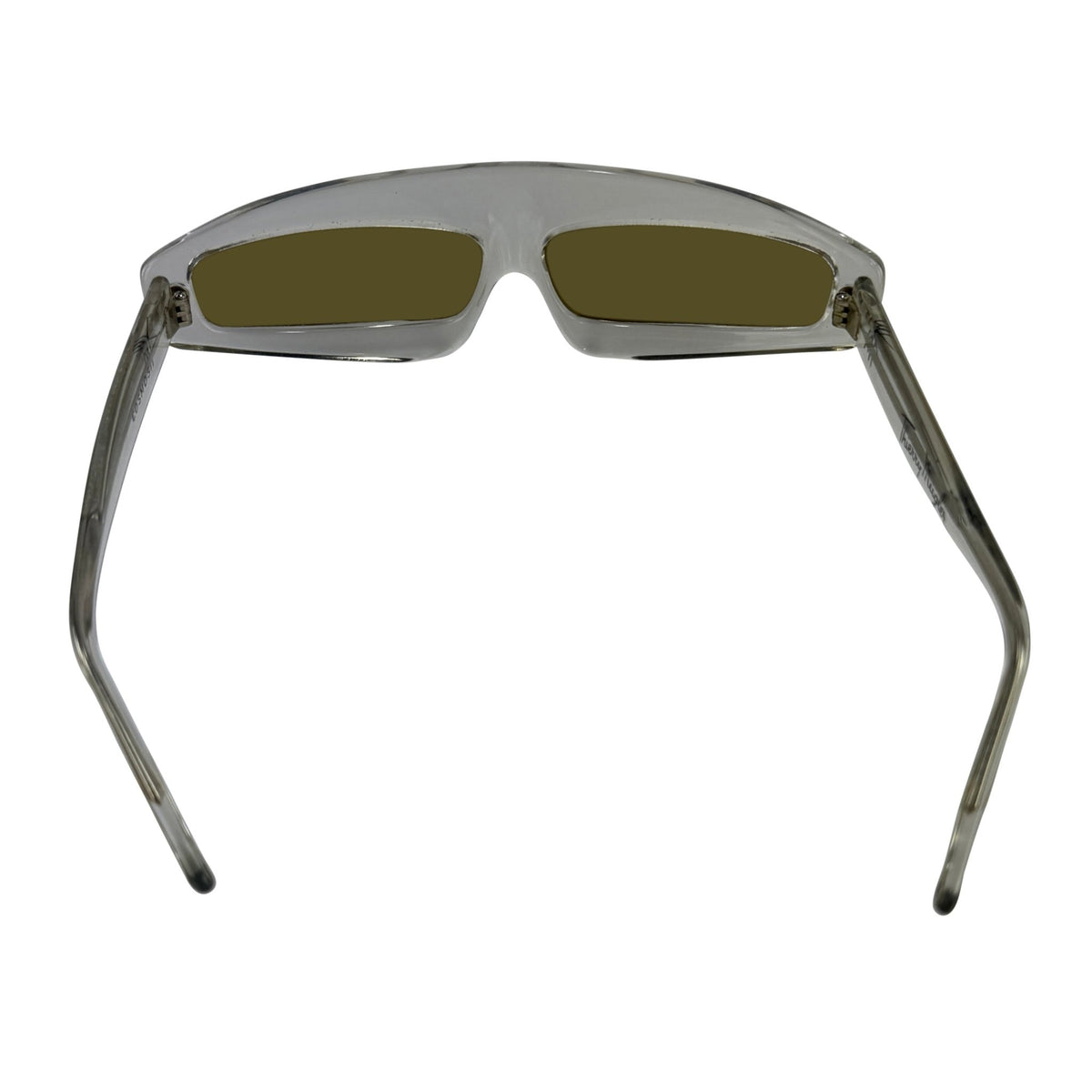 1979 Thierry Mugler Clear Shield Acrylic Amber Tinted Sunglasses - RealList