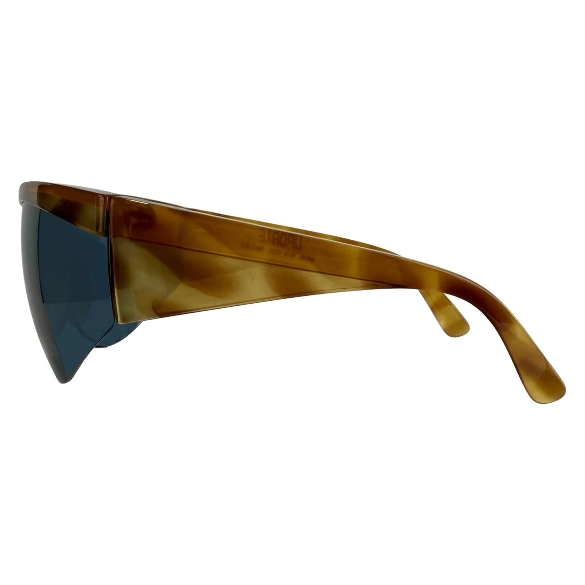 1980s Gianni Versace Light Tortoise Shell Oversized Shield Sunglasses - RealList