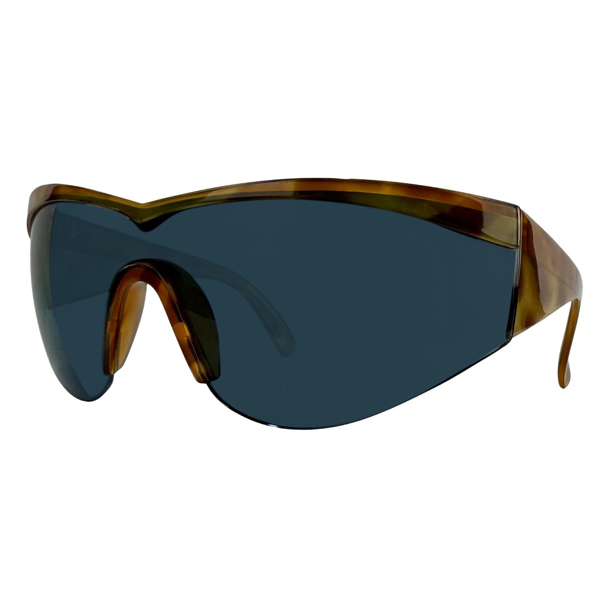 1980s Gianni Versace Light Tortoise Shell Oversized Shield Sunglasses - RealList