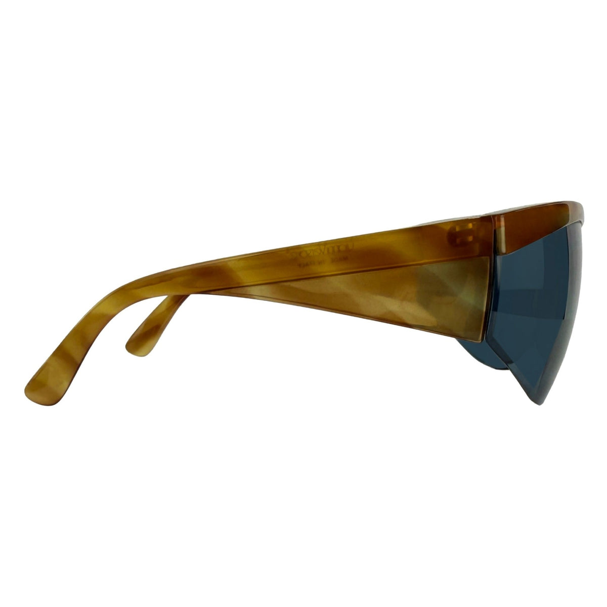 1980s Gianni Versace Light Tortoise Shell Oversized Shield Sunglasses - RealList