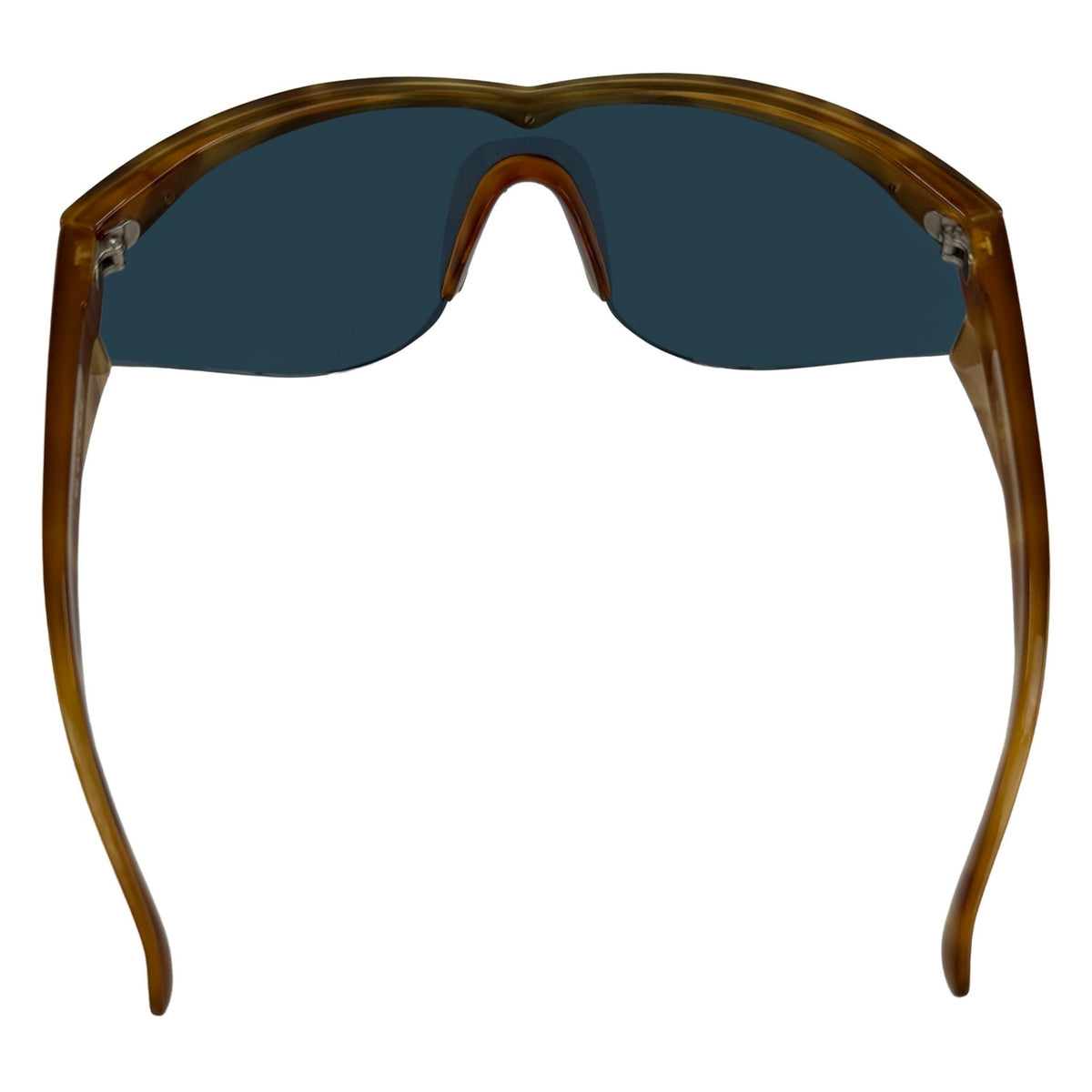 1980s Gianni Versace Light Tortoise Shell Oversized Shield Sunglasses - RealList