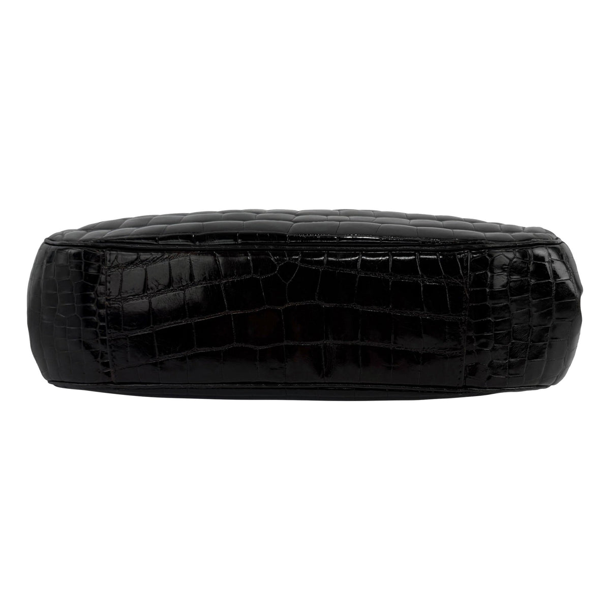 1980s Gucci Dark Brown Genuine Crocodile Convertible Evening Bag - RealList