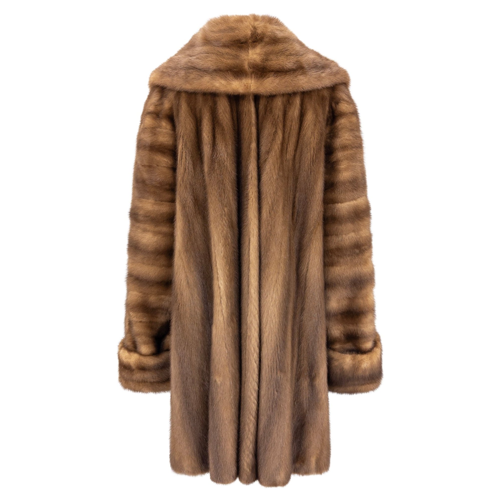 1980s Karl Lagerfeld Honey Brown Genuine Mink Oversized Coat - RealList