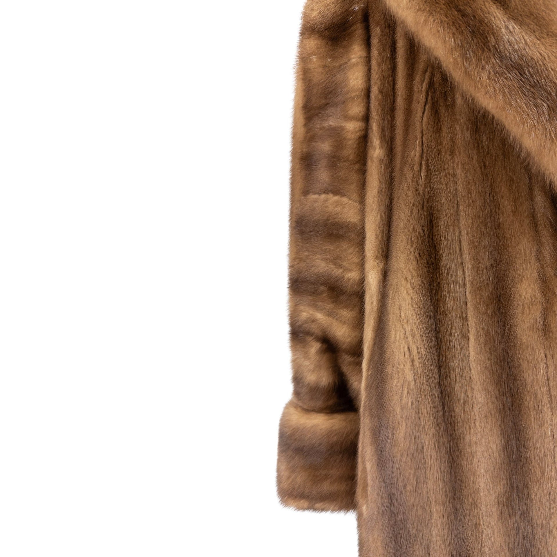 1980s Karl Lagerfeld Honey Brown Genuine Mink Oversized Coat - RealList