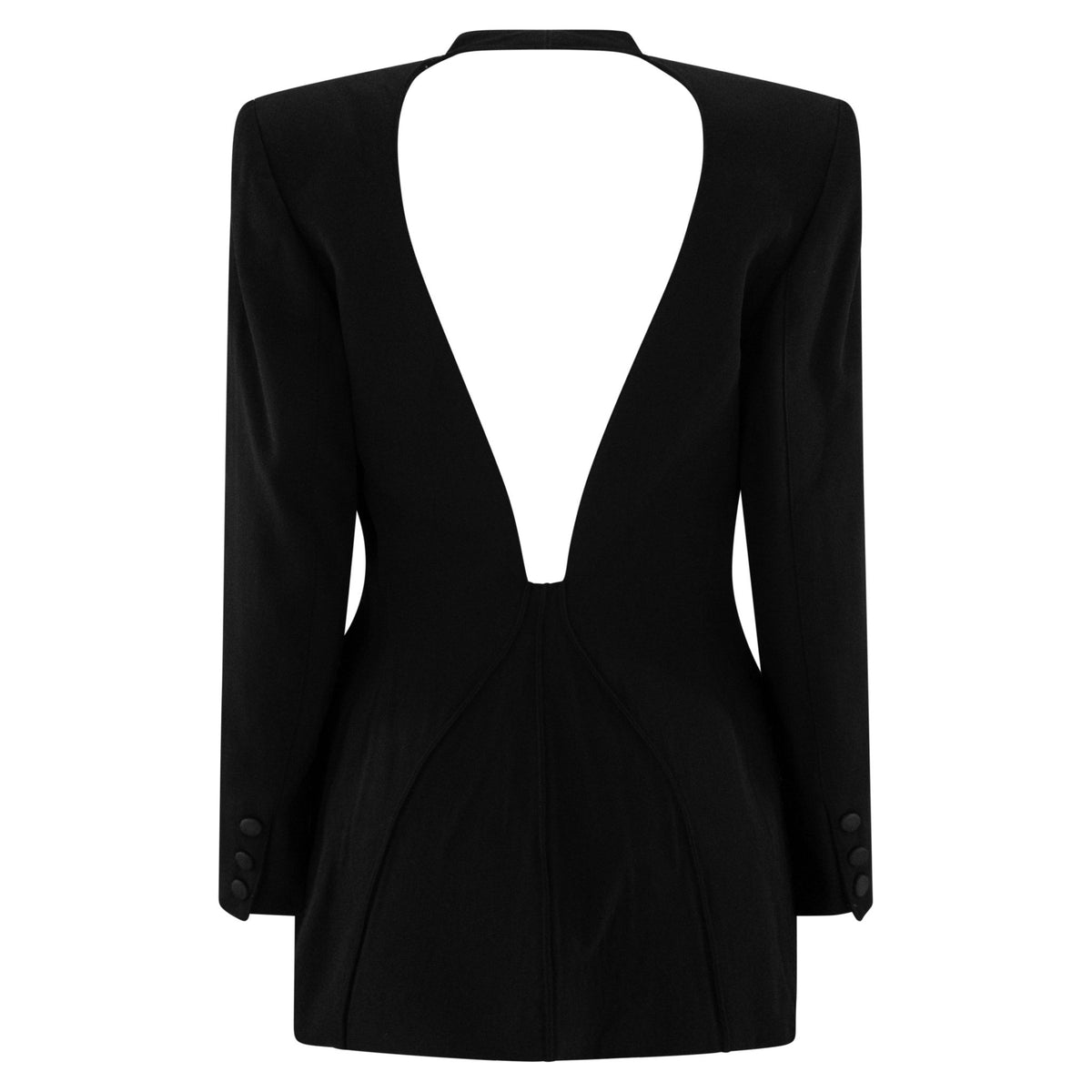 1990s Claude Montana Black Cutout Blazer Jacket - RealList