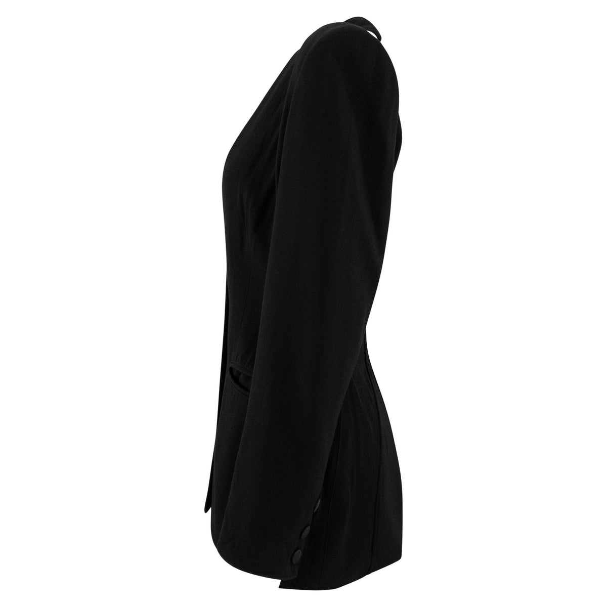 1990s Claude Montana Black Cutout Blazer Jacket - RealList