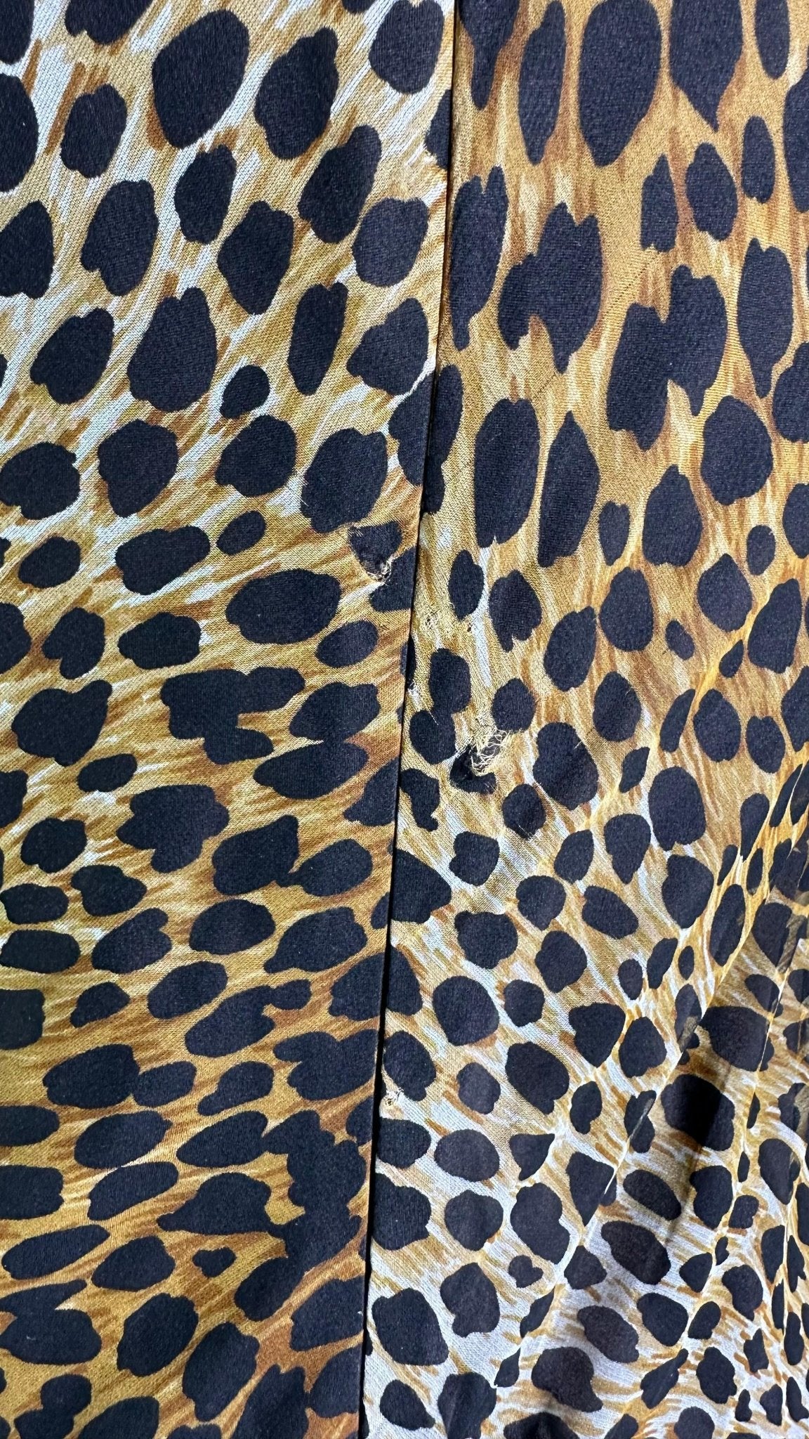 1990s Dolce & Gabbana Cheetah Print Chiffon Overlay Slip Dress - RealList