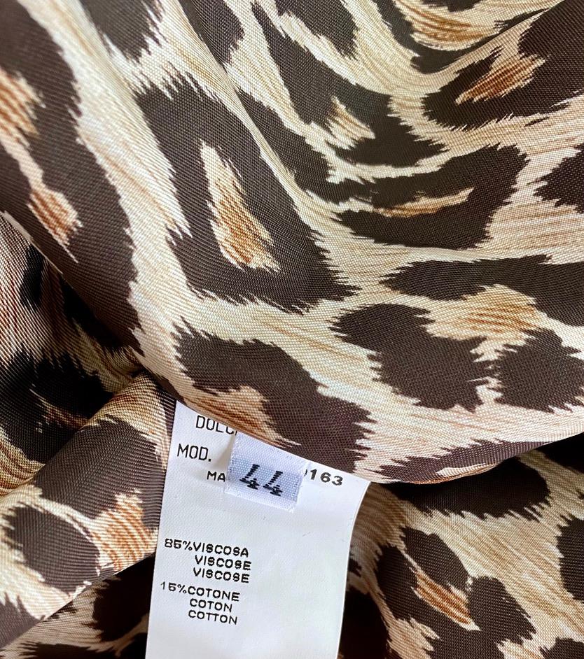 1990s Dolce & Gabbana Leopard Print Faux Fur Trench Coat - RealList