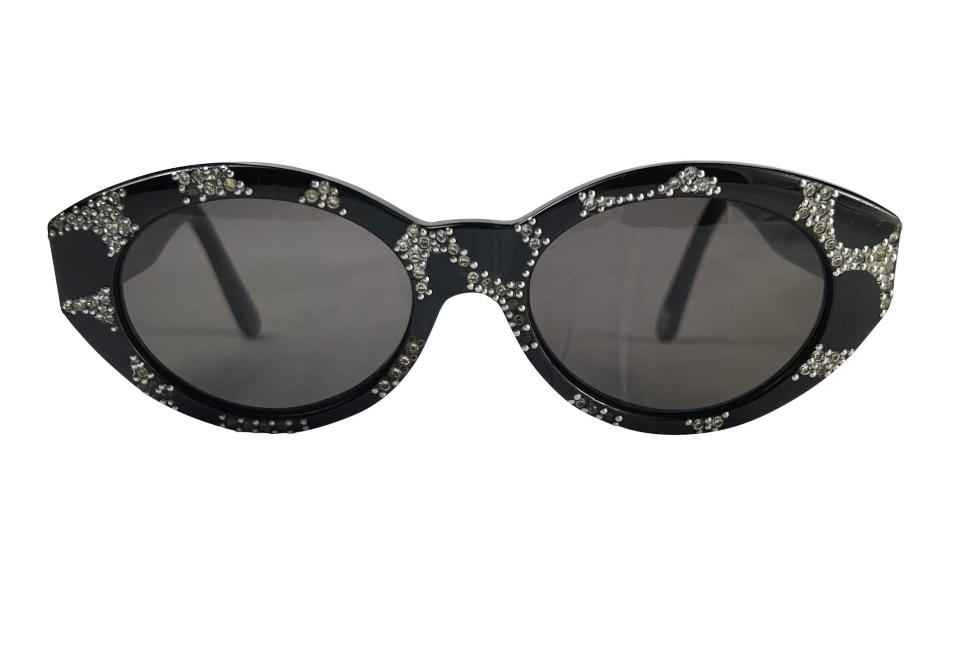 1990s Gianni Versace Medusa Rhinestone Beading Acrylic Sunglasses - RealList
