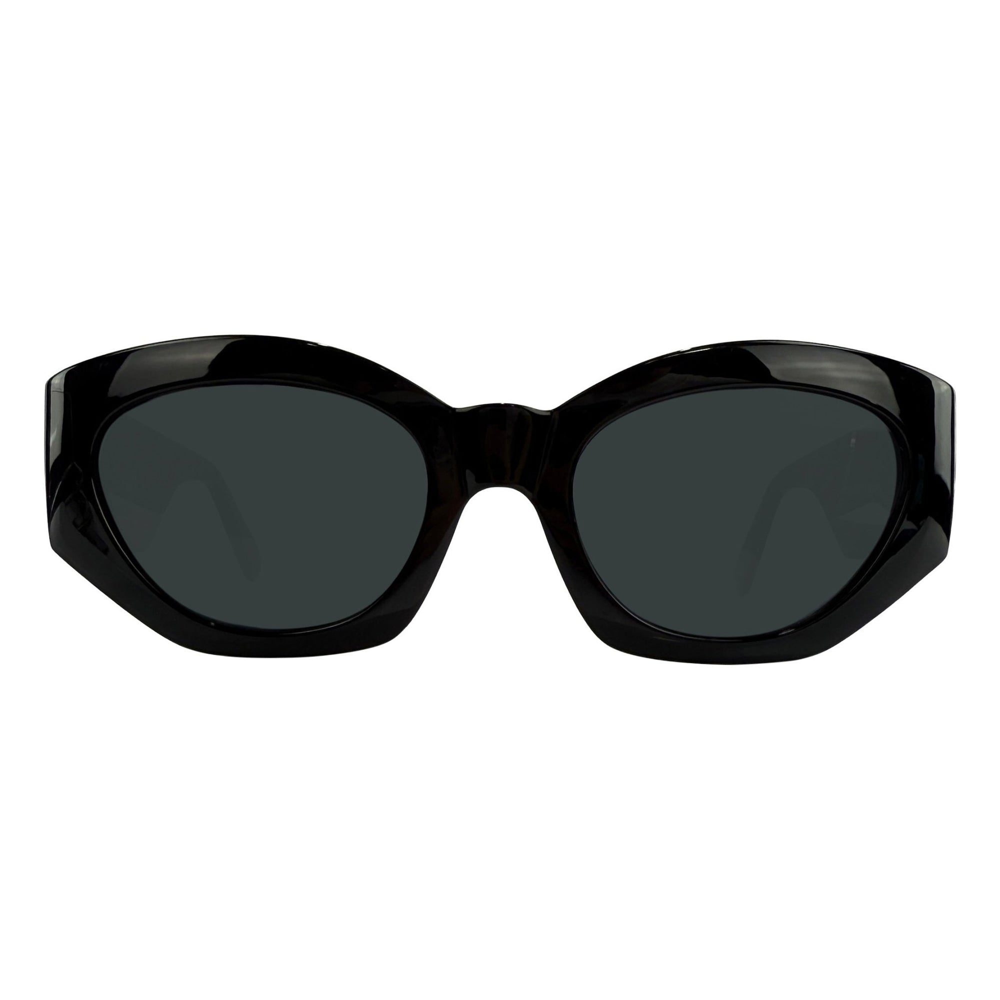 1990s Gianni Versace Oversized Black Acetate Gold Medusa Sunglasses - RealList