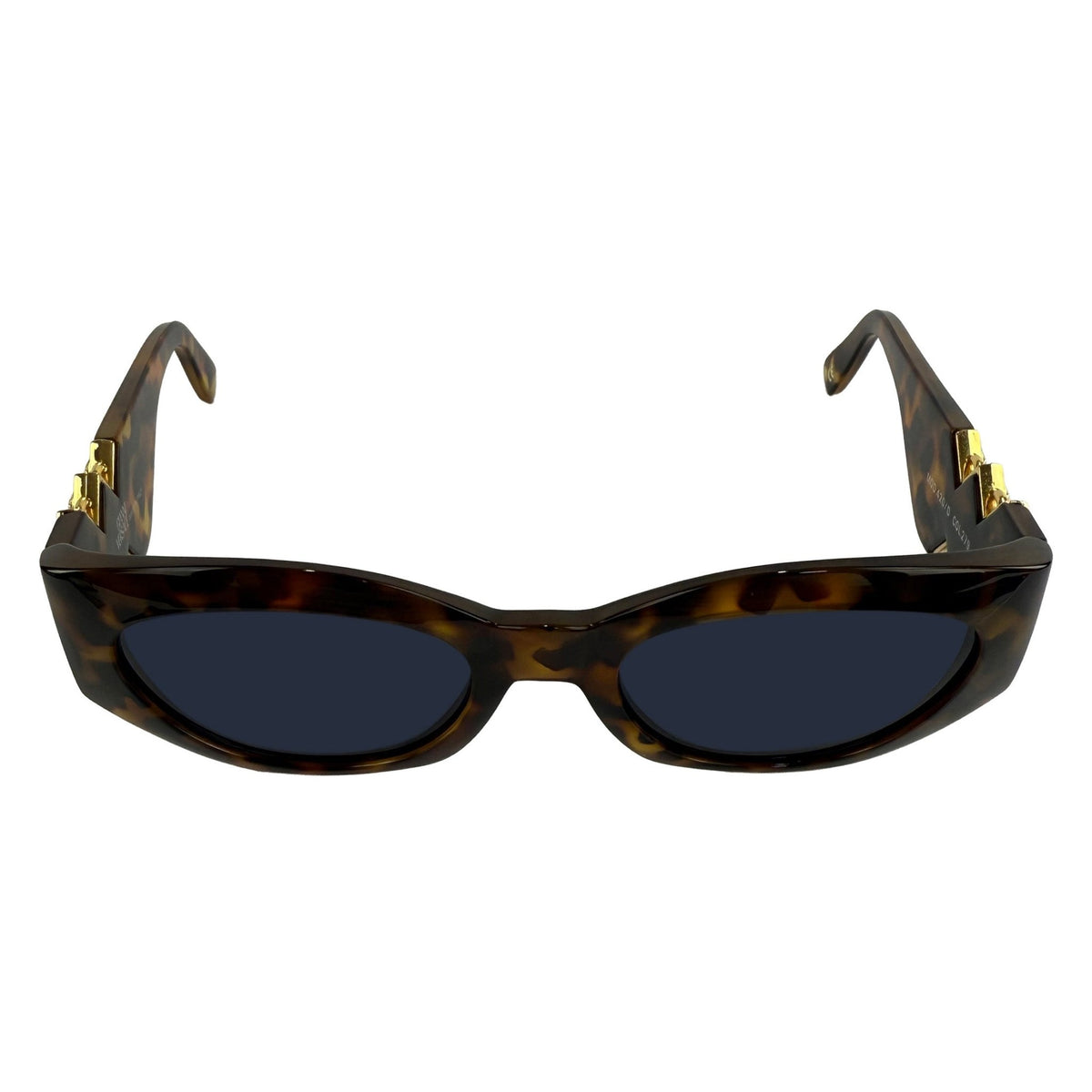 1990s Gianni Versace Oversized Gold Medusa Grid Brown Faux Tortoise Shell Sunglasses - RealList