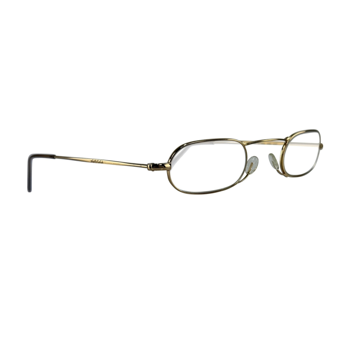 1990s Gucci by Tom Ford Gold Thin Wire Frame Extra Small Eyeglasses - RealList