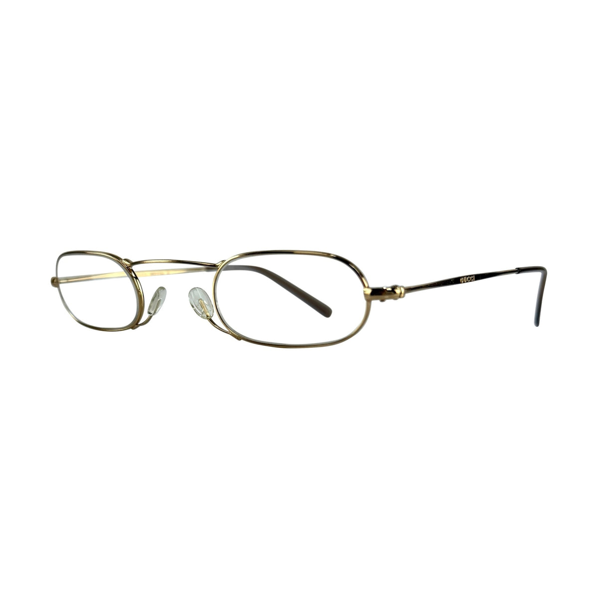 1990s Gucci by Tom Ford Gold Thin Wire Frame Extra Small Eyeglasses - RealList
