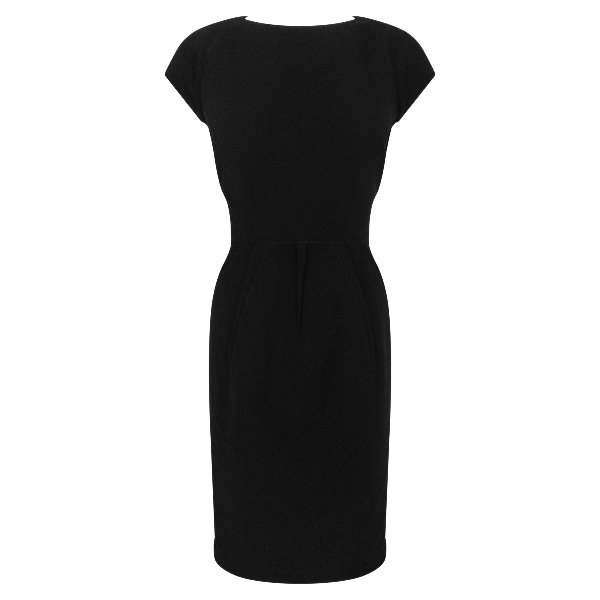 1990s Thierry Mugler Black Sculpted Dart-Seam Dress - RealList