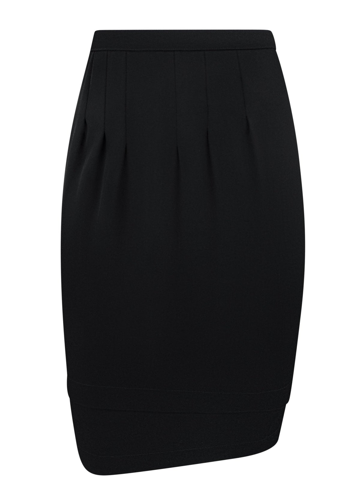 1990s Thierry Mugler Black Wool Tiered Capelet Hourglass Skirt Suit - RealList