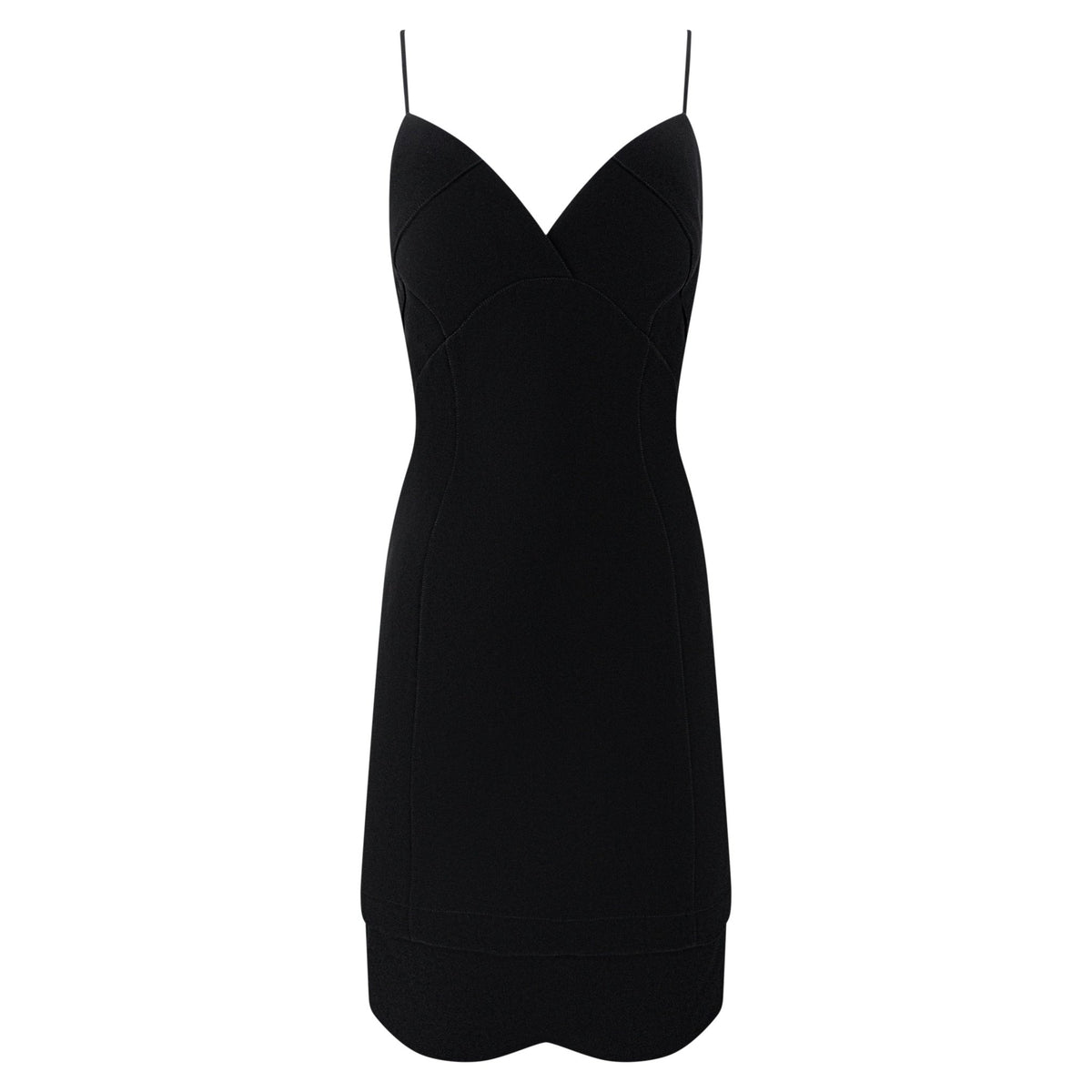 1990s Thierry Mugler Little Black Tiered Knee-Length Slip Dress - RealList