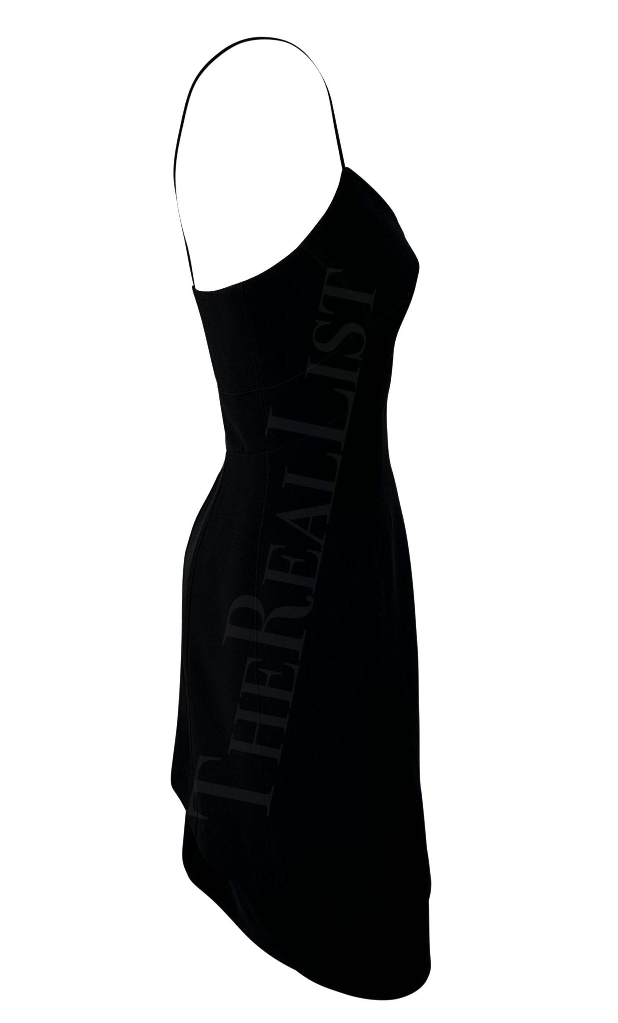 1990s Thierry Mugler Little Black Tiered Mini Slip Dress - RealList