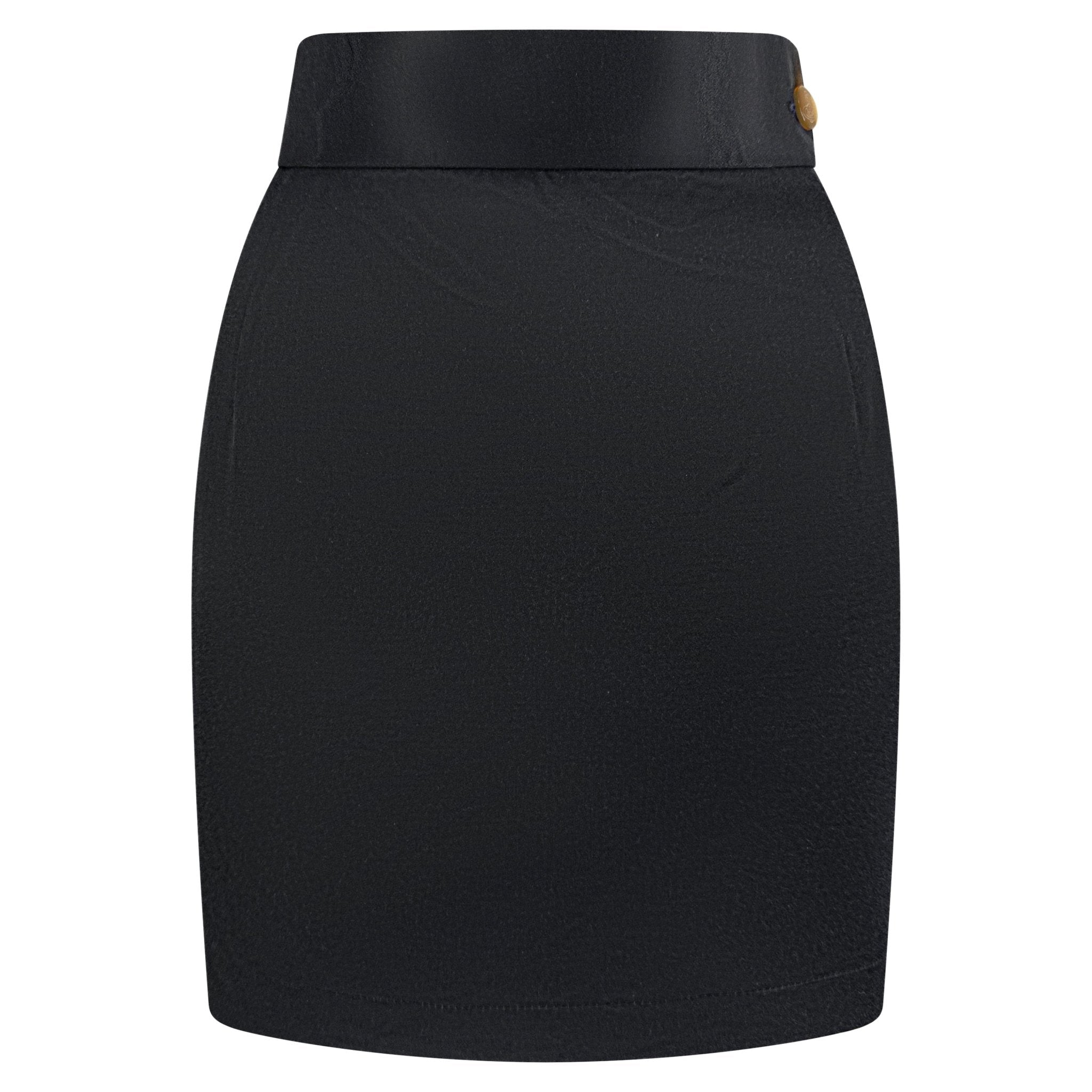 1990s Vivienne Westwood Black Satin Bustier Crop Top Mini Skirt Set - RealList