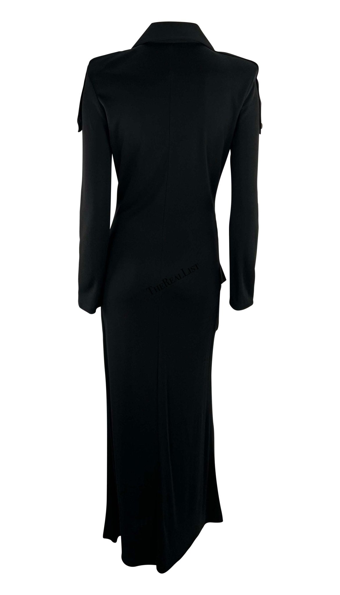 1996 Gucci by Tom Ford Cargo Pocket Plunging Bodycon Gown - RealList
