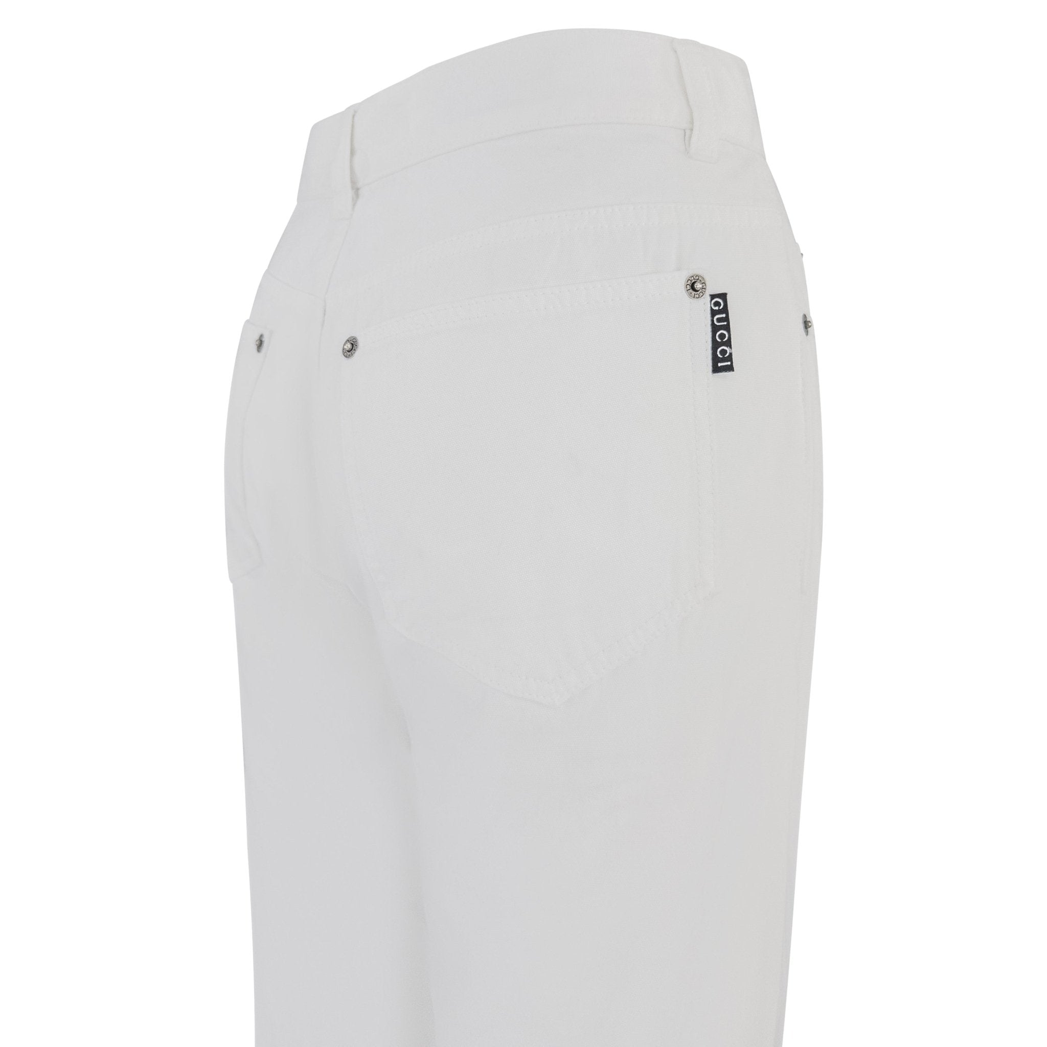 1998 Gucci by Tom Ford White Cotton 5 - Pocket Pants - RealList