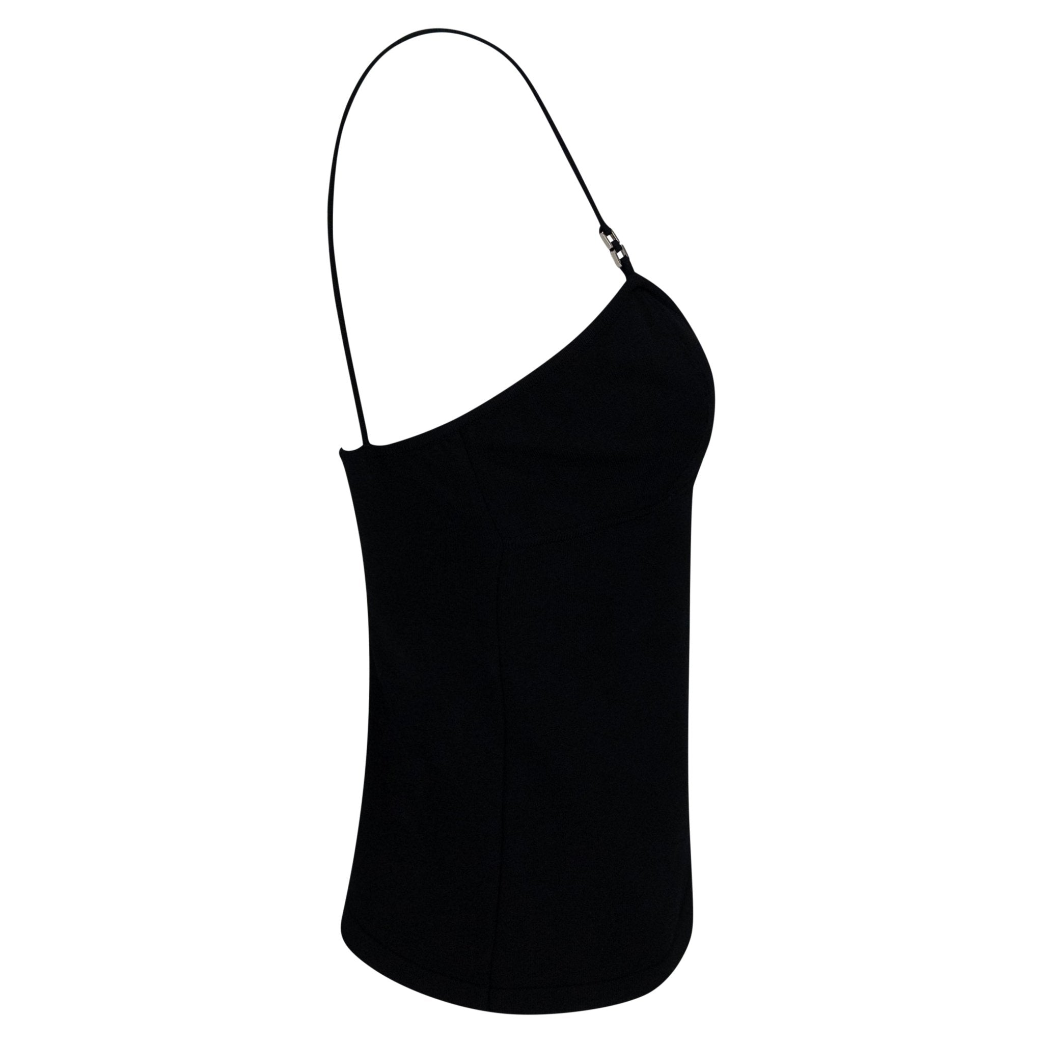 1999 Gucci by Tom Ford Black Knit Metal Accent Tank Top - RealList