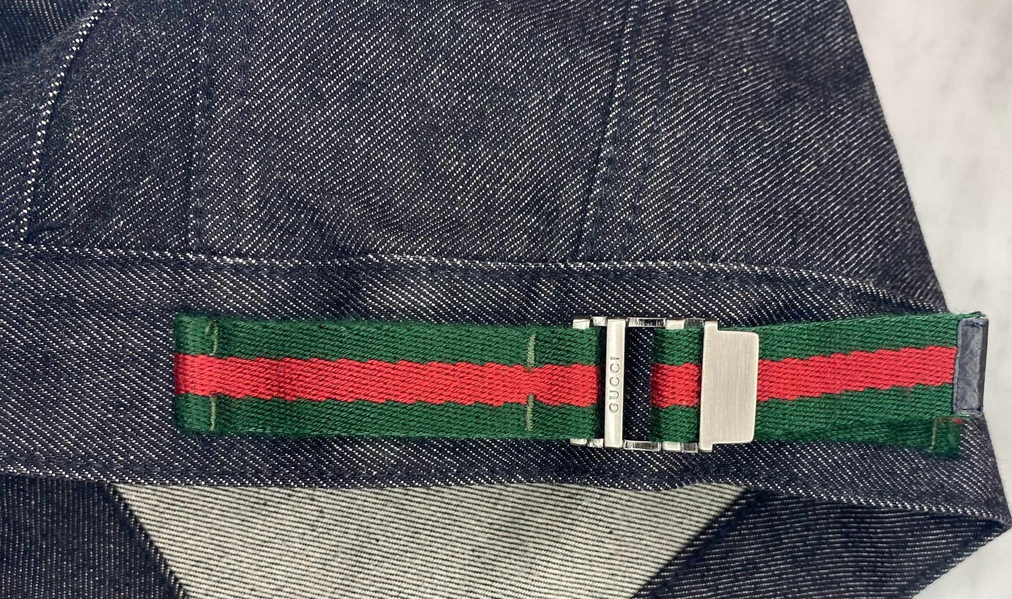 1999 Gucci by Tom Ford Denim Jacket with Web Accents - RealList