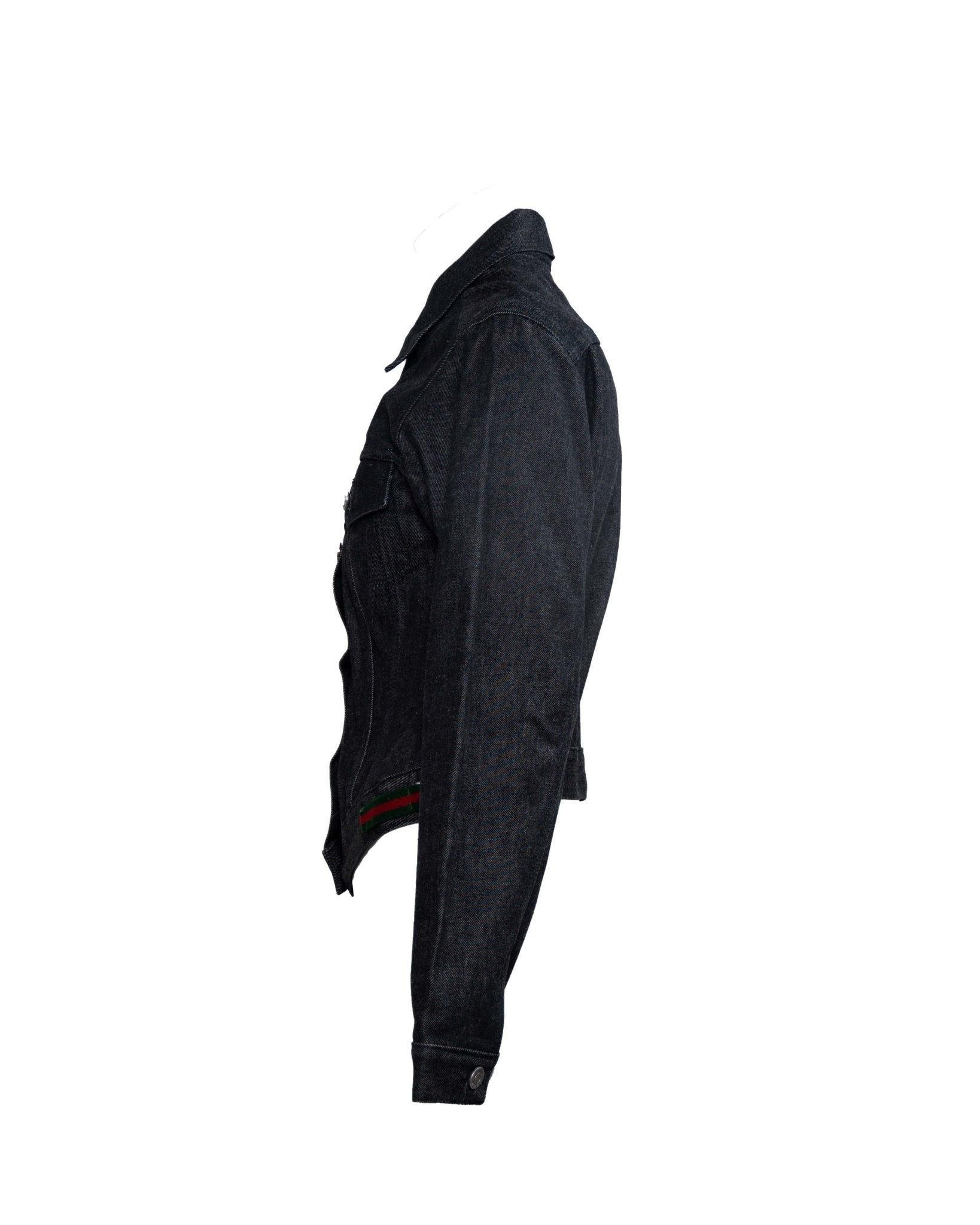 1999 Gucci by Tom Ford Denim Jacket with Web Accents - RealList