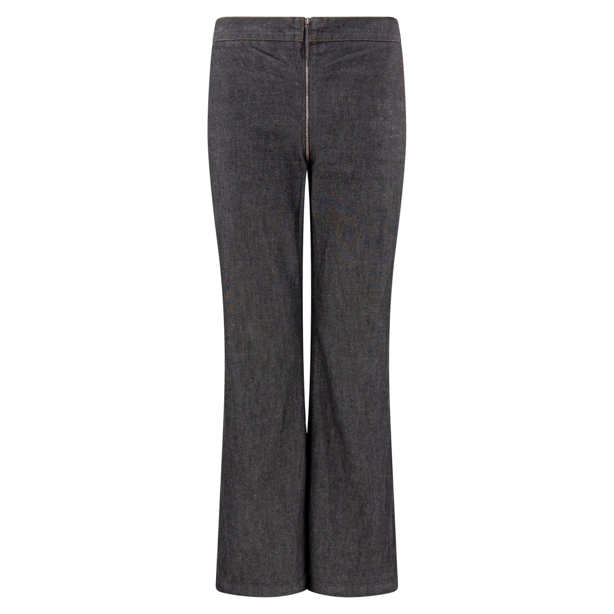 2000 Gucci by Tom Ford Dark Gray Zip-Around Cotton Denim Jeans - RealList