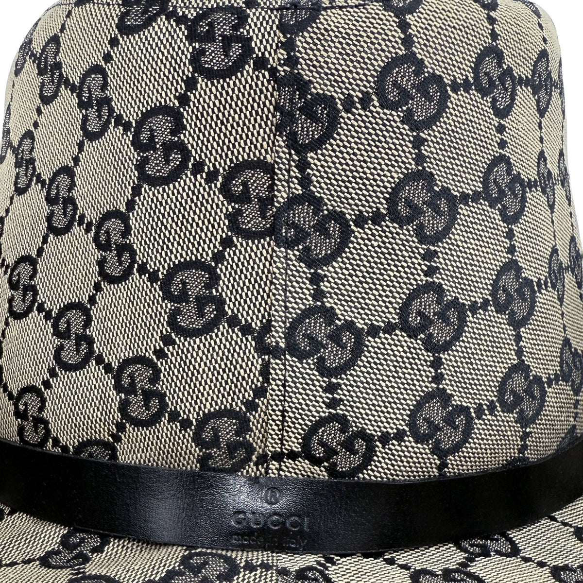2000 Gucci by Tom Ford GG Canvas Leather Trimmed Cowboy Hat - RealList