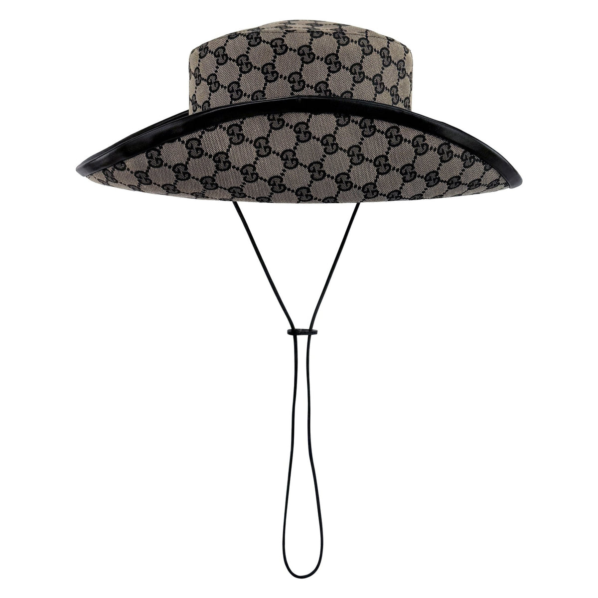 2000 Gucci by Tom Ford GG Canvas Leather Trimmed Cowboy Hat - RealList