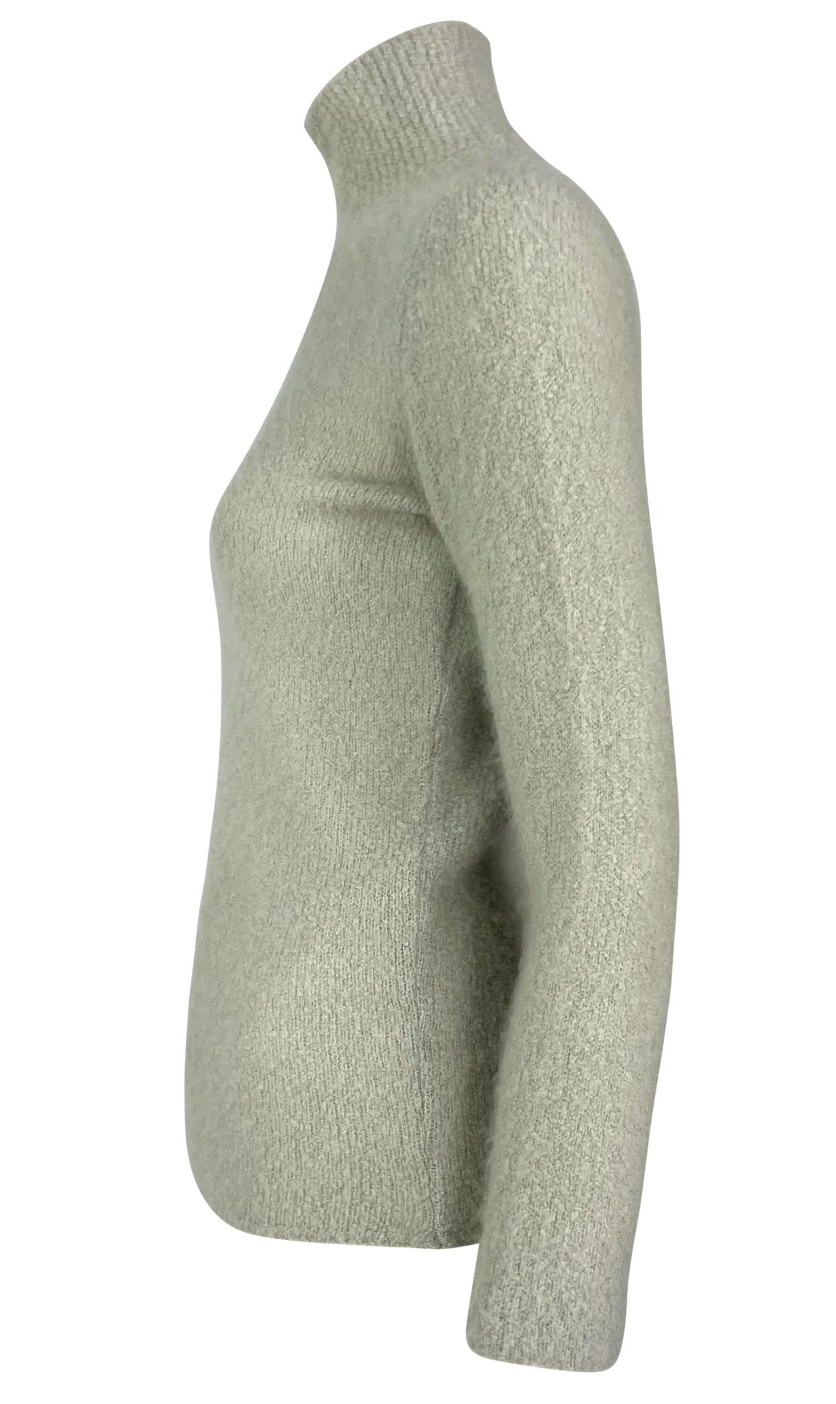 2000s Gucci by Tom Ford Light Blue Stretch Knit Mockneck Sweater - RealList