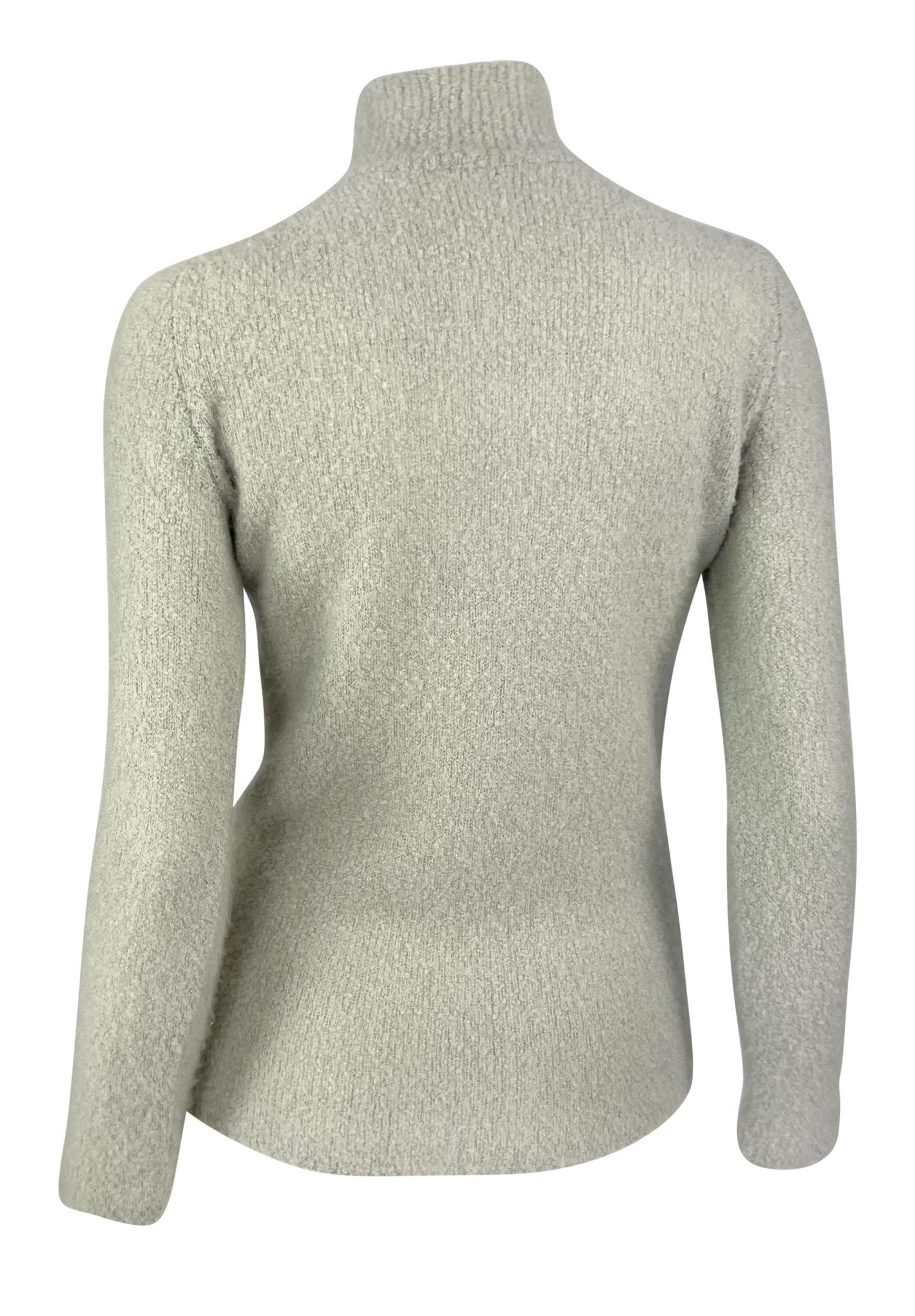 2000s Gucci by Tom Ford Light Blue Stretch Knit Mockneck Sweater - RealList