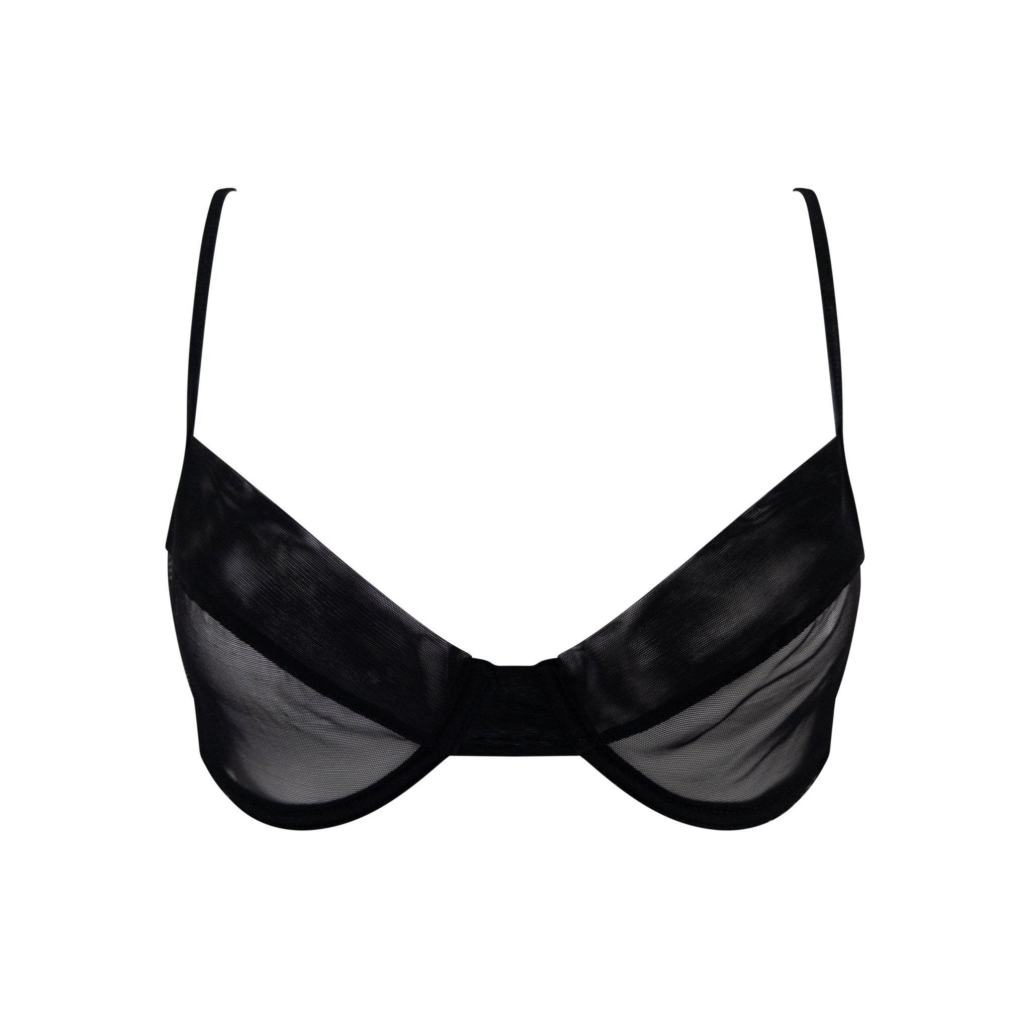 2000s Gucci by Tom Ford Sheer Black Mesh Bra - RealList